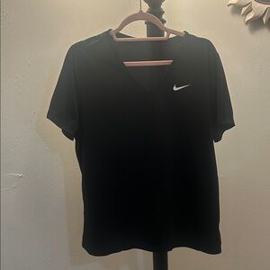 Nike Black Tee with White Logo like new